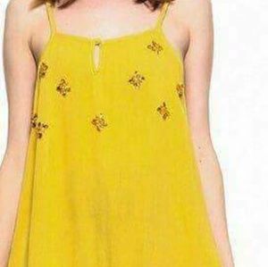 Crochet trim, rhinestone detail cami top